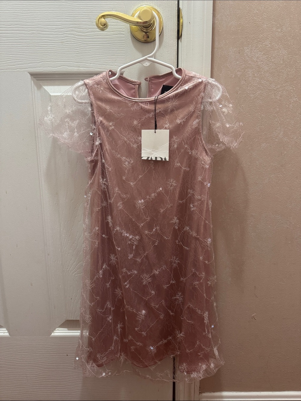 Zara Embroidered Tulle Party Dress